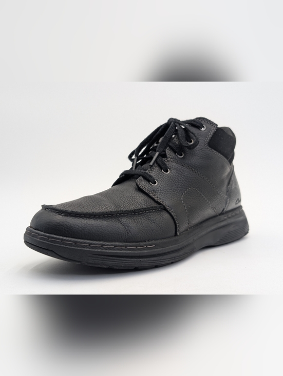 Clarks Ultimate Comfort Boots Size 11.5 Men Black Leather With Easy Side Zipper main image 12